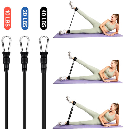 Ankle Resistance Bands, Ankle Bands for Working Out with Cuffs, Resistance Bands for Leg Butt Training Workout Equipment for Kic