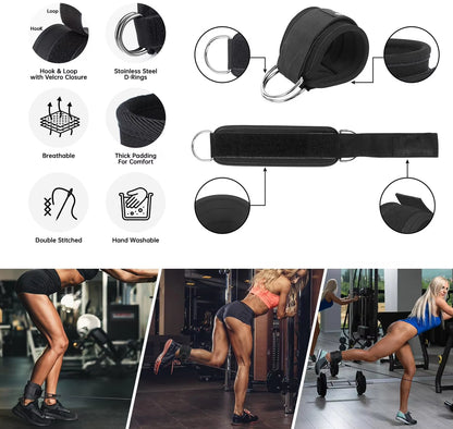 Ankle Resistance Bands, Ankle Bands for Working Out with Cuffs, Resistance Bands for Leg Butt Training Workout Equipment for Kic